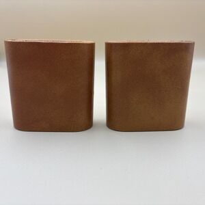 Vintage Backgammon Dice Shakers Cups Brown Faux Leather Replacement Game Piece